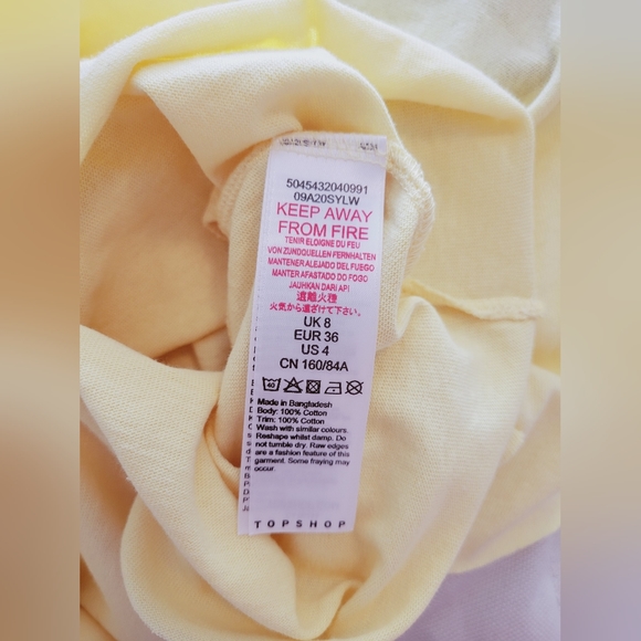 NWT ASOS TopShop Raw Hem Crop Shirt - Picture 5 of 5